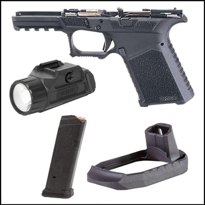 Light The Way Combo: SCT Manufacturing Full Frame Assembly - Black + SCT Manufacturing Magwell for SCT19 Frame + Magpul PMAG 15 GL9, G19 Compatible 15 Round Capacity, Black + Holosun H-SUN P.ID Light 1000 Lumens, - $194.99 (FREE S/H over $120)