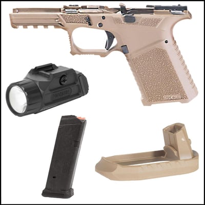 Light The Way Combo: SCT Manufacturing Full Frame Assembly - FDE + SCT Manufacturing Magwell for SCT19 Frame + Magpul PMAG 15 GL9, G19 Compatible, 15 Round Capacity, Black + Holosun H-SUN P.ID Light 1000 Lumens - $194.99 (FREE S/H over $120)