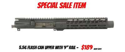 Ghost Firearms 7.5" 556 Flash Can Upper with 9" M-Lok Rail - $189