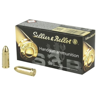 Sellier & Bellot 9mm Ammunition, 115Gr., FMJ, 50Rd. Box (SB9A) - $9.99 