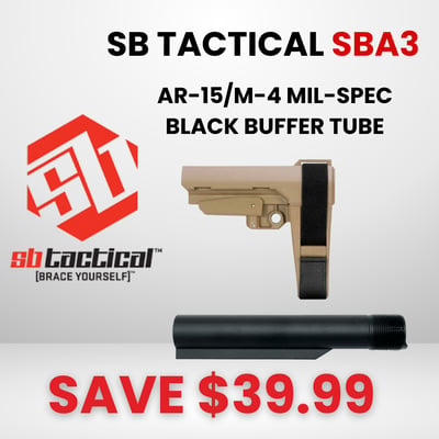 SB SBA3 Tactical Pistol Stabilizing Brace FDE-Tan - $87.99 w/code"SB20"