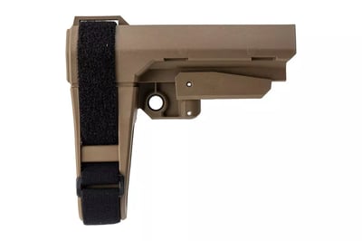  SB Tactical SBA3 AR Pistol Stabilizing Brace Flat Dark Earth No Receiver Extension - $79.99 