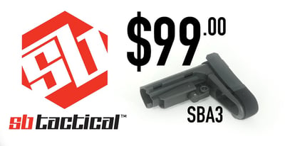 SB Tactical SBA3 Pistol Stabilizing Brace - Black - $99