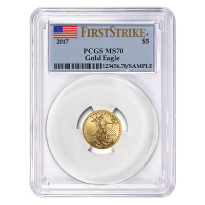 2017 1/10 oz PCGS MS-70 First Strike Gold American Eagle - $272.03 (Free S/H over $99)