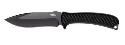SOG Bushcraft Fixed Blade Knife 4.7" Drop Point 5Cr15MoV Stainless Black Oxide Blade Kraton Handle Black - $12.99 (Free S/H over $49)