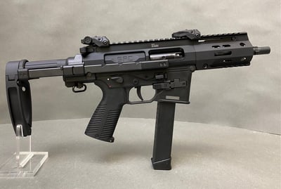 B&T SPC9 PRO Non-Reciprocating 4.5" Threaded Barrel 33+1 9mm (Glock Mag) + Collapsible Telle Brace With Tailhook - $2246 