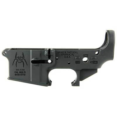 Spikes Stripped Lower Forged Spider Logo w/ Bullet Markings - $99.95