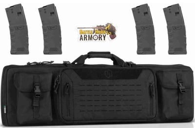 Savior Equipment Urban Warfare Double Rifle Bag- 36" Obsidian Black w/ 4 MFT Extreme 30rd Magazines - $99.99