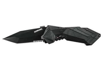 Schrade Liner Lock Folding Knife Serrated Tanto, - $34.39 (Free S/H over $25)