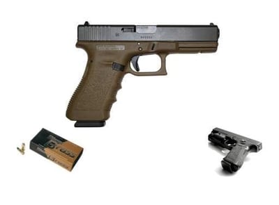 Glock G22 FDE .40 S&W 3rd Gen. w/ 150rds CCI 5220 180gr FMJ and Talon grip - $549.88 (Free Shipping over $50)