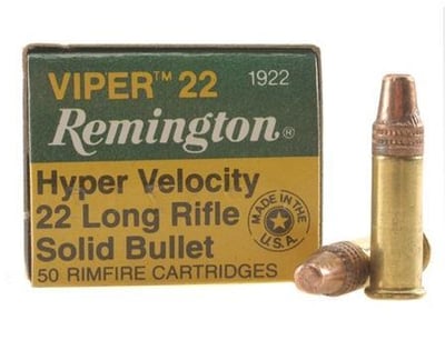 Remington Viper Hyper Velocity 22 LR 36 Grain Plated Truncated Cone 500 rounds - $65