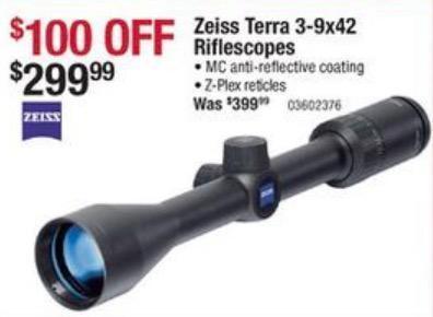 Zeiss Terra 3-9x42 Riflescopes - $239.99