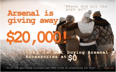 Purchase any Arsenal firearm now through this holiday weekend, and receive $200 in Arsenal accessories