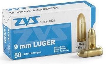 50 rounds ZVS 9mm Luger 115-grain FMJ Ammo - $47.49 (Buyer’s Club price shown - all club orders over $49 ship FREE)
