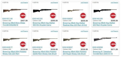 Up to 38% Discount On Select Browning X-Bolt Rifles @ Calibers USA