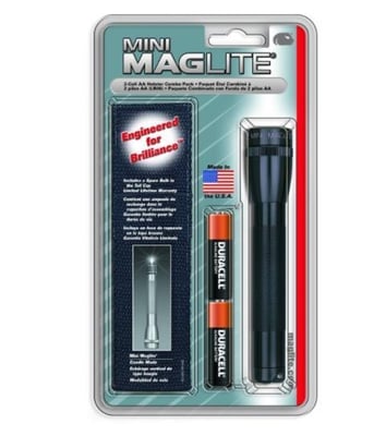 Maglite M2A01H AA Mini Flashlight and Holster Combo-Pack, Black - $11.63 (Free S/H over $25)