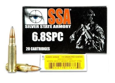 SSA 6.8 SPC Sierra SP 110 Grain 20 Rounds - $21.92