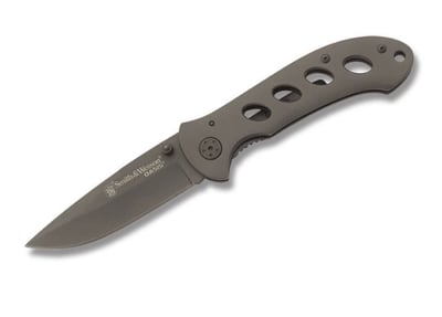 Smith & Wesson Oasis Linerlock Gray Titanium Coated SS 7CR17 3.25" Blade - $11.88 (Free S/H over $89)