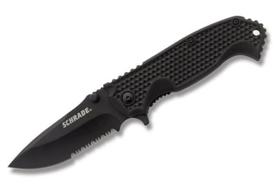 Schrade Cutlery Linerlock with TPR Coated ABS Handles 8Cr13MoV 3.375" Spear Point - $7.18 (Free S/H over $89)