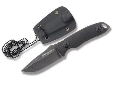 Boker Magnum Lil Friend Clip Point Neck Knife G-10 Handles and 440 Stainless Steel 1.875" Clip Point Plain Edge Blade - $22.46 (Free S/H over $75, excl. ammo)