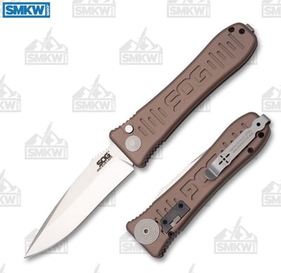 SOG Spec Elite I Auto Midnight Bronze - $75.56 shipped with code "SMITH30" + FREE SMKW Knife Roll