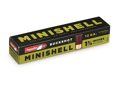 Aguila MiniShells Buckshot 12 Gauge 1 3/4" 5/8 oz. 20 Rounds - $18.52 (Buyer’s Club price shown - all club orders over $49 ship FREE)