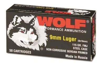 Wolf 9mm 115 Grain FMJ 1000 Rounds - $237.49 (Buyer’s Club price shown - all club orders over $49 ship FREE)