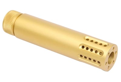 Guntec AR-15 Cal Slip over Barrel Shroud with Multi Port Muzzle Brake Gold - $33.96 w/code "GB15"  (Free S/H on all orders over $59)