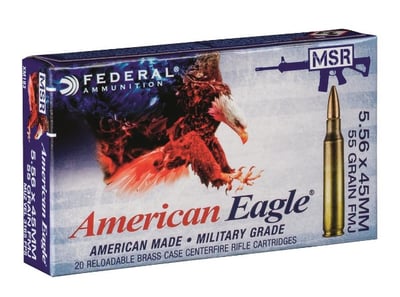Backorder - Federal American Eagle XM193 .223 (5.56x45mm) FMJ 55 Grain 200 rounds - $75.99 (Buyer’s Club price shown - all club orders over $49 ship FREE)
