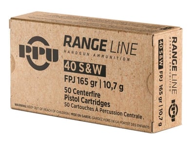 PPU Range Line .40 S&W FMJ-FP 165 Grain 50 Rounds - $17.09 (Buyer’s Club price shown - all club orders over $49 ship FREE)