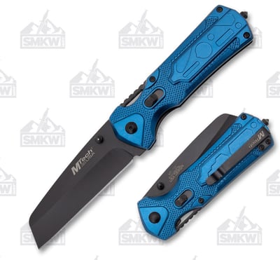 MTech USA 1104BL Multi Tool Linerlock Knife with Blue Aluminum Handle - $9.99 (Free S/H over $75, excl. ammo)