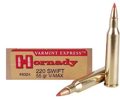 Hornady Varmint Express 200 Swift 55 Grain V-Max Polymer Tip Flat Base 20 Rounds - $28.49 (Buyer’s Club price shown - all club orders over $49 ship FREE)
