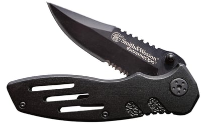 Smith & Wesson Extreme Ops Liner Lock Folding Knife Partially Serrated Clip Point - $11.19 + FREE Shipping