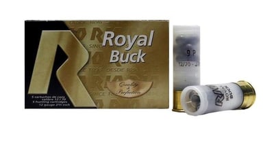 Rio Royal Buck 12ga 2.75" 00 Shotshell 5 Round Box - $3.99
