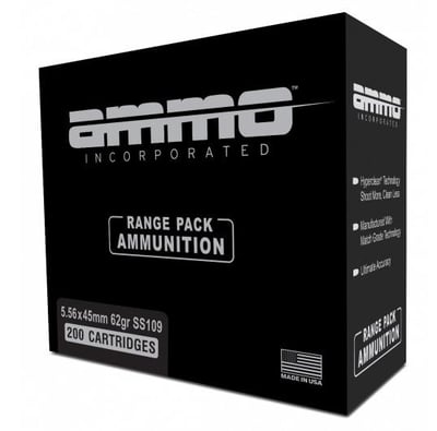 Ammo Inc. Signature 5.56 62gr SS109 FMJ 200rd Pack - $89.99