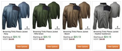 Browning Tintic Fleece Jackets - $24.13 (Free S/H over $25)