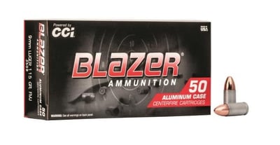 9mm Blazer FMJ 115 Grain 50 Rnd - $14.99 (in store only) (Free S/H over $25, $8 Flat Rate on Ammo or Free store pickup)
