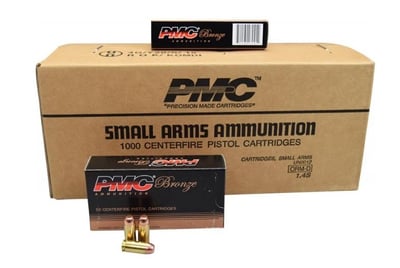 PMC Bronze .40 S&W 165gr FMJ Case of 1000 rds - $321.78