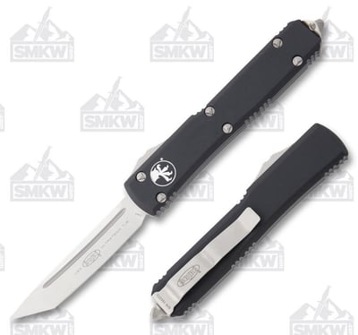Microtech Ultratech M390 Stainless Steel Drop Point Or Tanto Blade Black Aluminum Handle - $294