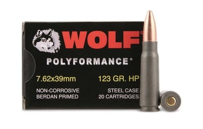 Wolf WPA Polyformance, 7.62x39mm, HP, 123 Grain, 20 Rounds - $9.49 (Buyer’s Club price shown - all club orders over $49 ship FREE)