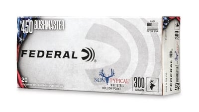 Federal Non-Typical Whitetail, .450 Bushmaster, JHP, 300 Grain, 20 Rounds - $42.74 (Buyer’s Club price shown - all club orders over $49 ship FREE)