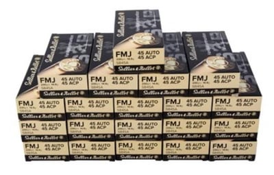 Sellier & Bellot 45 ACP 230Gr FMJ 1000 Rounds - $411.99 shipped after code "WLS10" + S/H