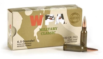 Wolf Military Classic 6.5 Grendel 100-Gr. FMJ 500 Rnds - $379.99 + $50 Gift Card w/ code "SG4132" (Buyer’s Club price shown - all club orders over $49 ship FREE)