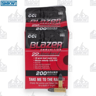 CCI Blazer .22LR 38 Grain LRN 200 Rounds - $16.99