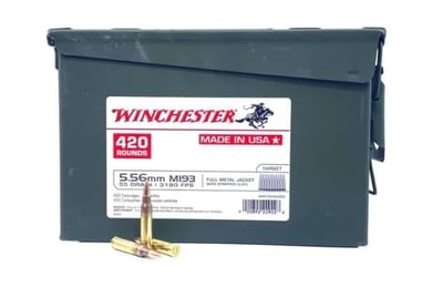 Winchester 5.56x45mm 55 Grain FMJ 420 Rounds - $303.00