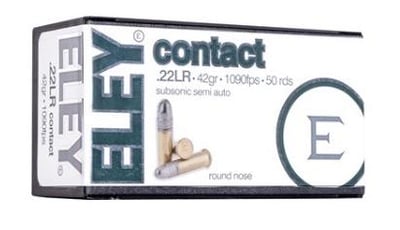 Eley Americas 22 LR 42gr Subsonic Lead Round Nose 50/box - $12.99 (Free S/H over $99)