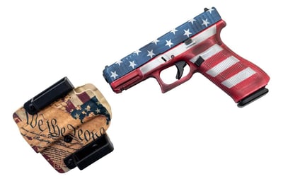 Glock 45 AUS 9mm 4.02" Barrel Fixed Sights Flag Cerakote & Holster 17rd - $659.99 