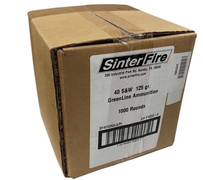 SinterFire .40 S&W 125 grain Frangible Brass Casing 1000 rd - $335.99 (Free S/H over $49 + Get 2% back from your order in OP Bucks)