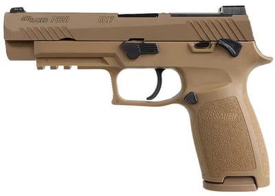 Sig Sauer P320 Like New Demo 9mm 4.7" M17 Coyote Striker SIGLITE W/ NS Plate Mod. Polymer Grip (3) 10RD Mag Rail Man Safe - $599.99 (Free Shipping over $250)