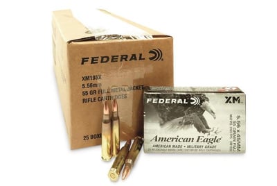 Federal American Eagle, .223 Remington, FMJBT, 55 Grain, 1,000 Rounds - $664.99 (Buyer’s Club price shown - all club orders over $49 ship FREE)